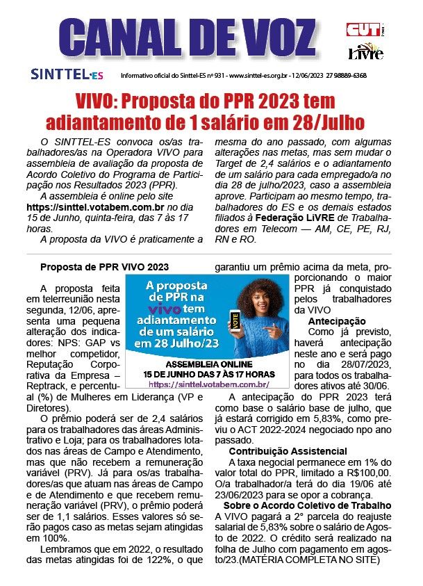 Capa: canal de voz 931