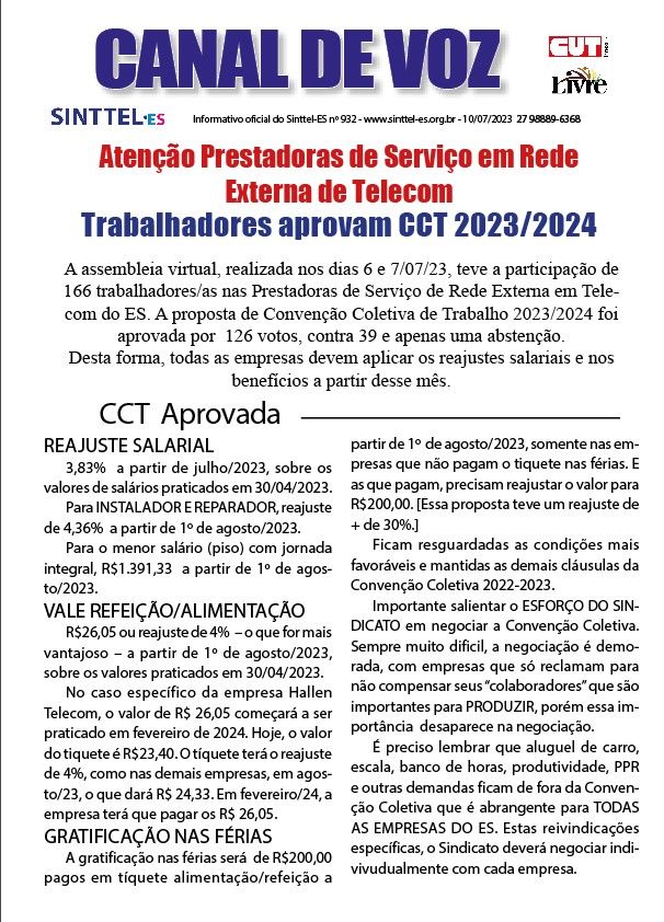 Capa: canal de voz 932