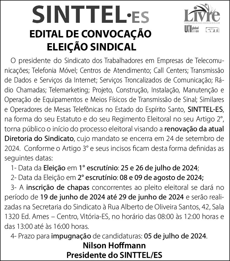 Edital-Sinttel-AT_eleição sindical