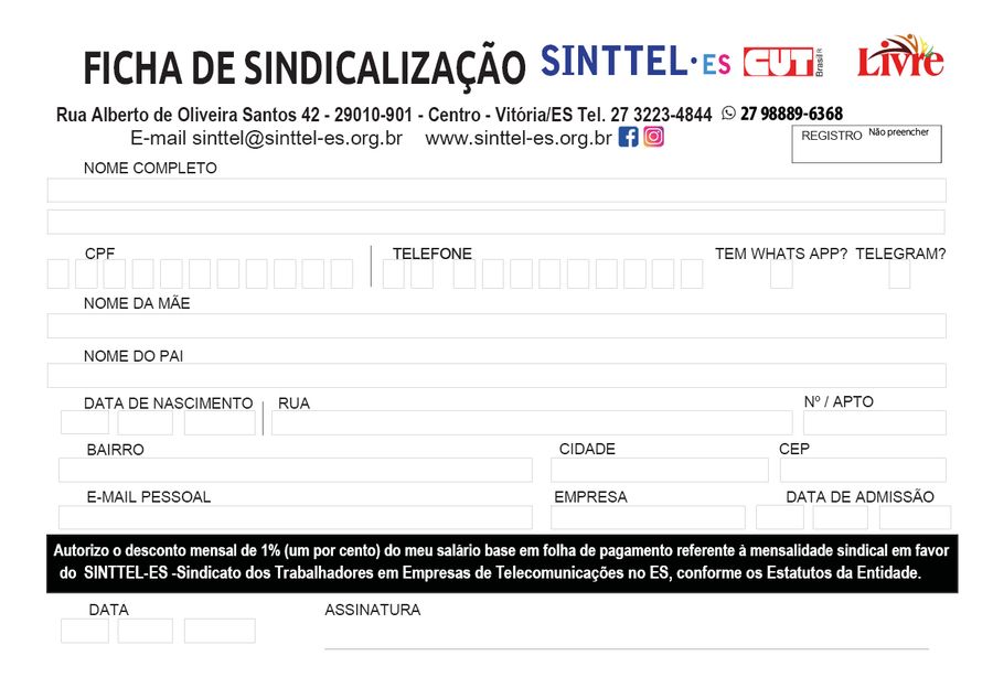Ficha de filiação