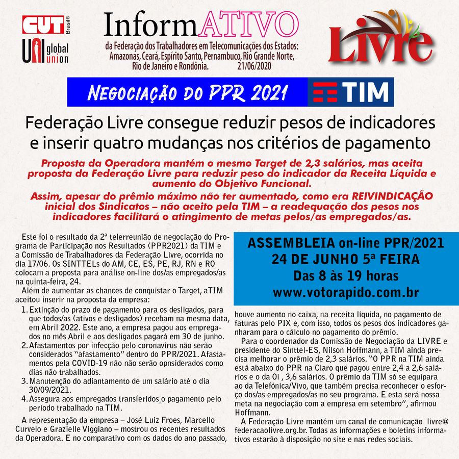 Capa: Informativo Livre