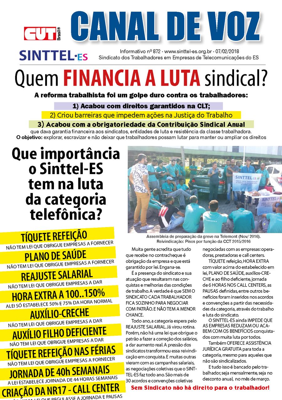 Capa: Canal de Voz nº 872