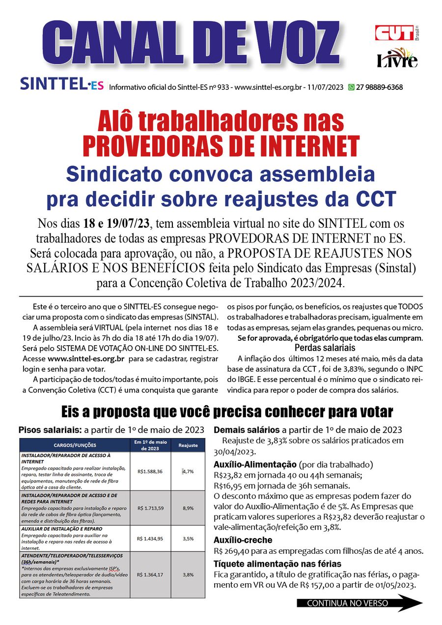 Capa: canal de voz 933