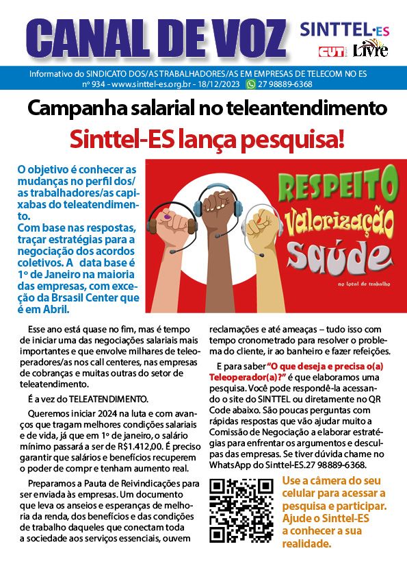 Capa: canal de voz 934