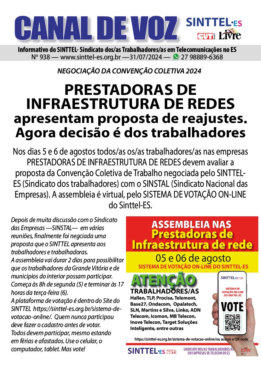 Capa: canal de voz 938