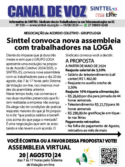 Capa: canal de voz 939
