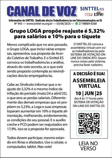Capa: canal de voz 943