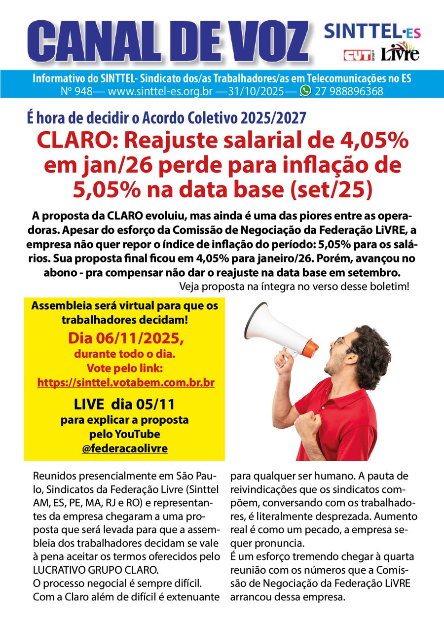 Capa: canal de voz 948