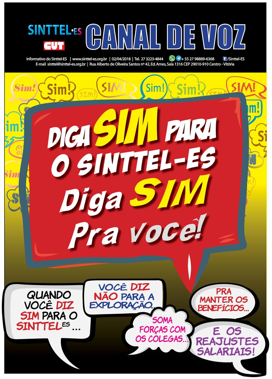 Capa: Canal de Voz - Sindicalização