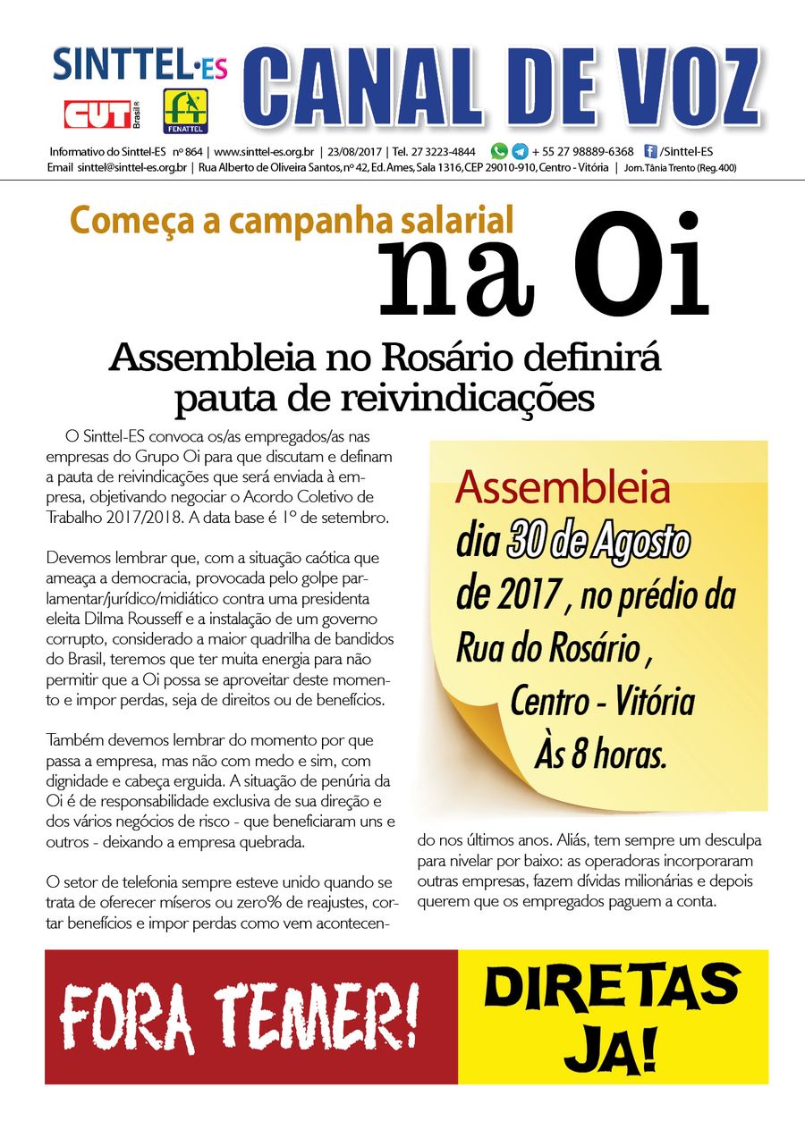 Capa: Canal de Voz 864