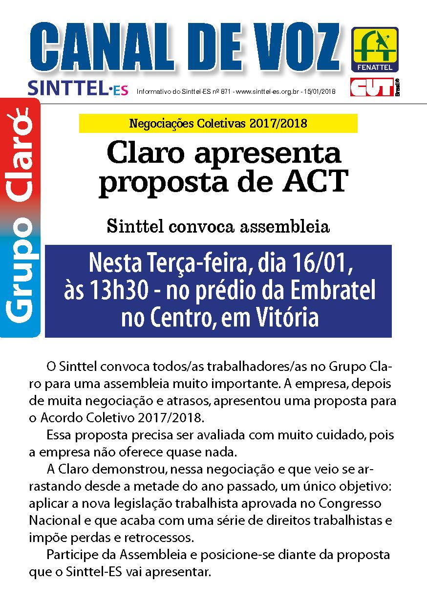 Capa: Canal de Voz 871