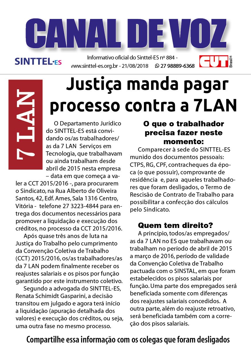 Capa: Canal de Voz 884
