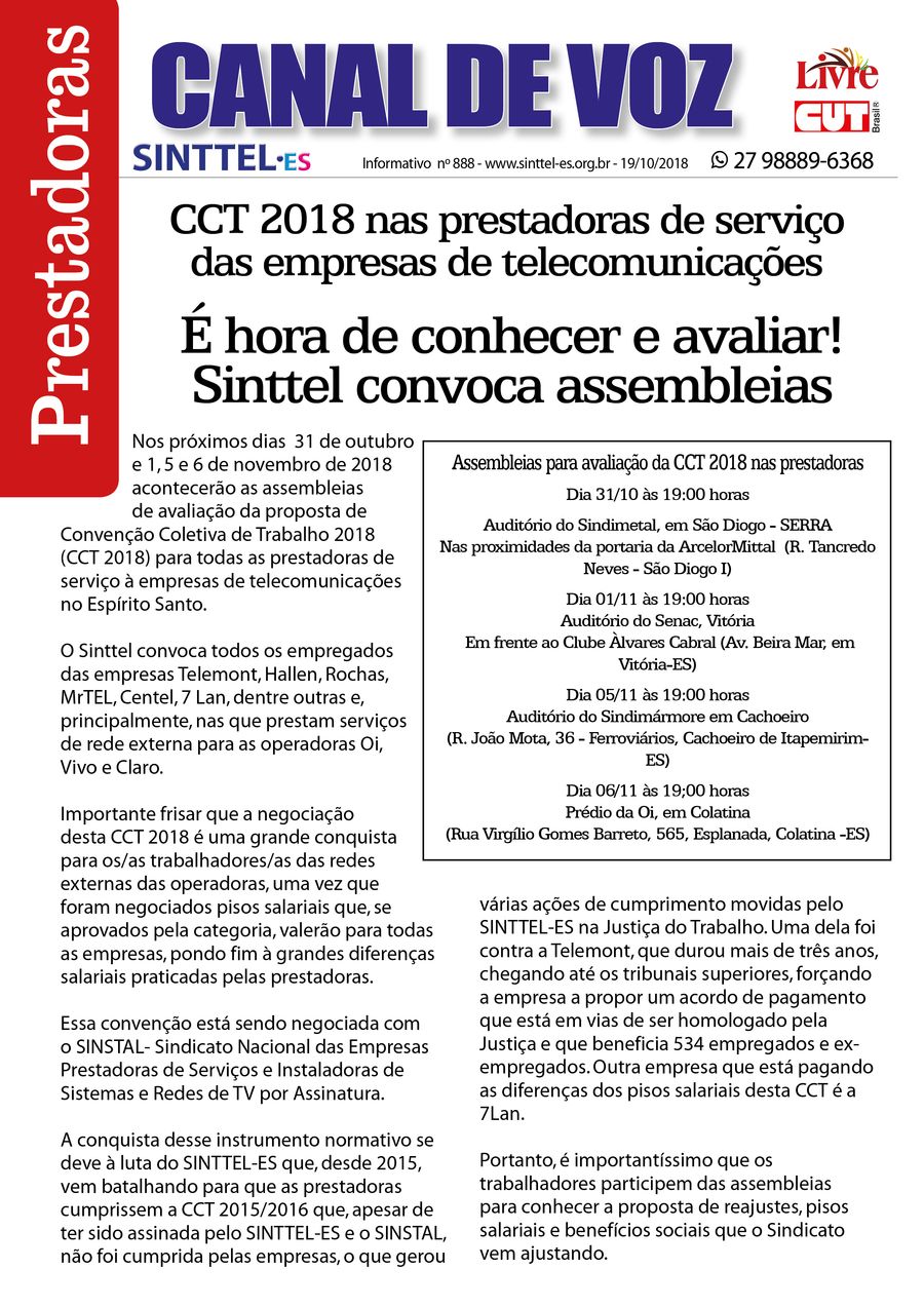 Capa: Canal de Voz 888