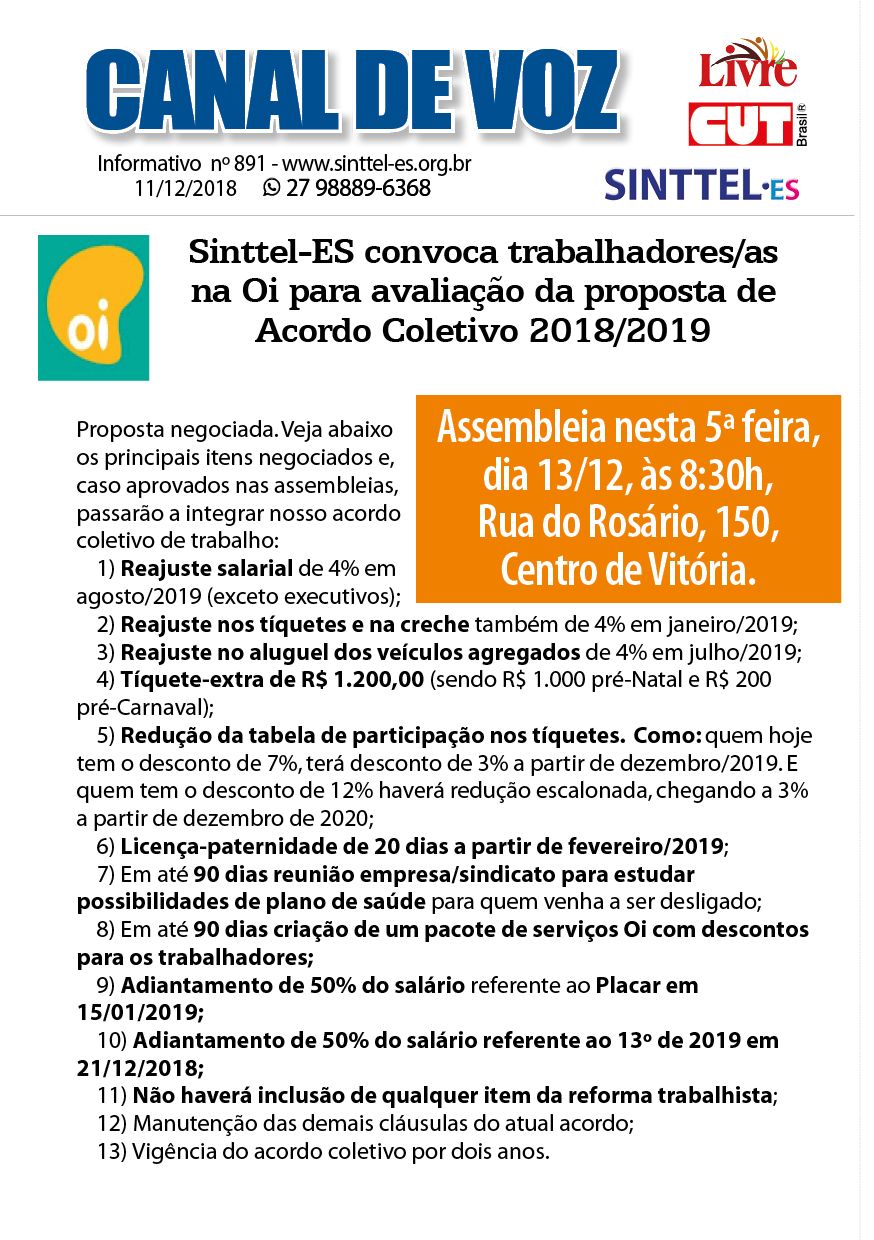Capa: canal de voz 891