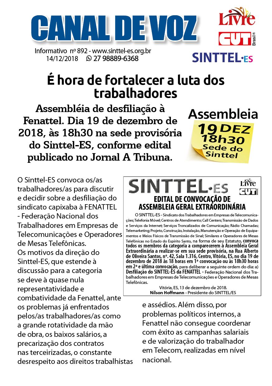Capa: canal de voz 893