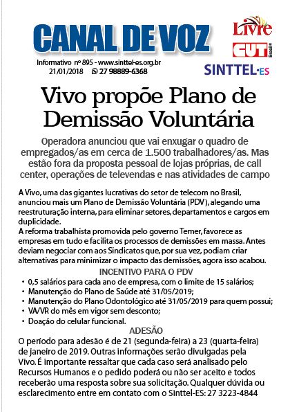 Capa: canal de voz 895