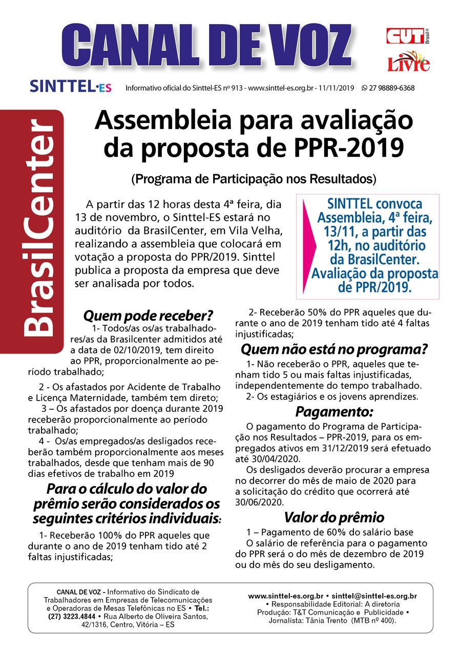 Capa: Canal de voz 913
