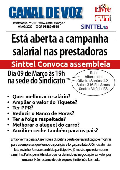 Capa: canal de voz 919
