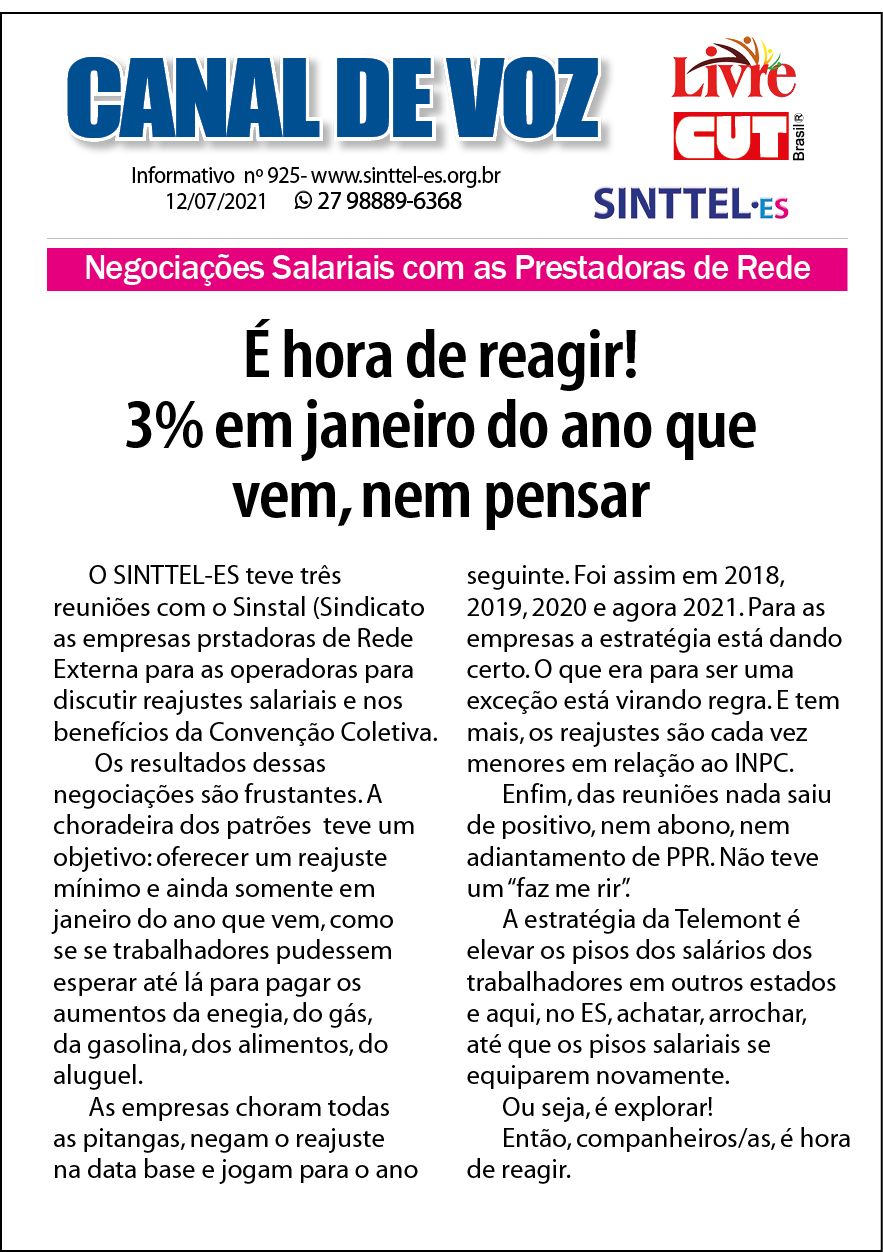Capa: canal de voz 925