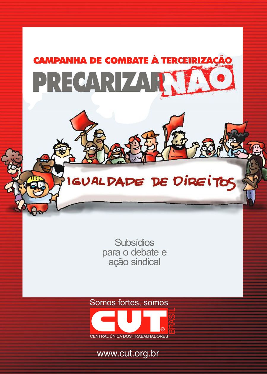 Capa: Cartilha de Combate à Terceirização
