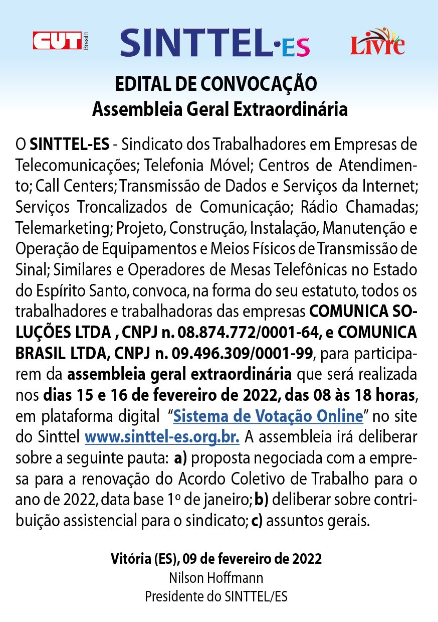 edital comunica 2022