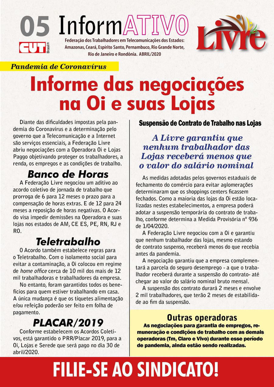 Capa: Informativo Livre 5