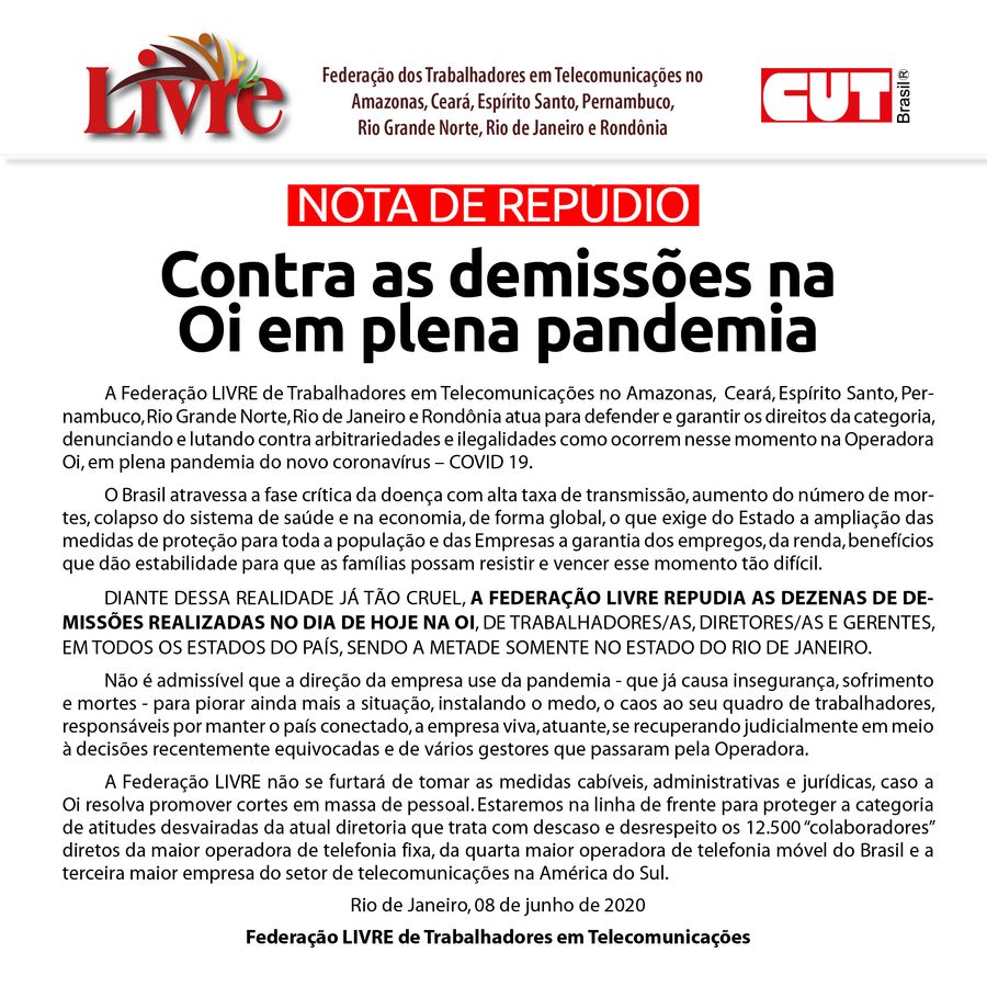 nota de repúdio