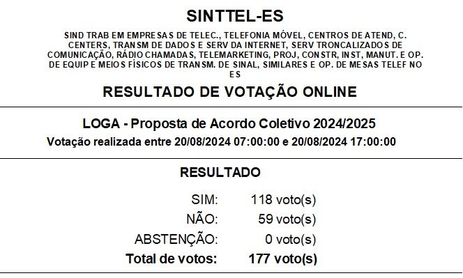 resultado segunda assemb