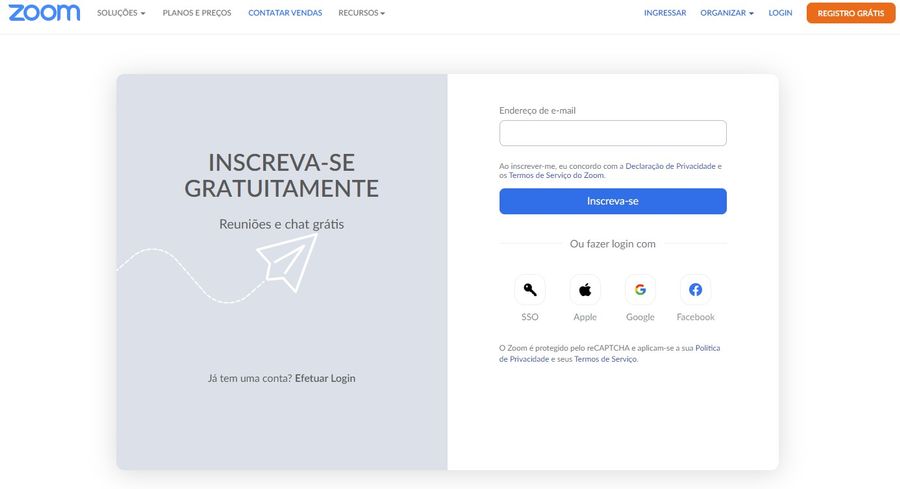 zoom inscrição
